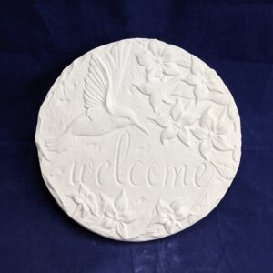 Hummingbird Welcome Garden Stone Front